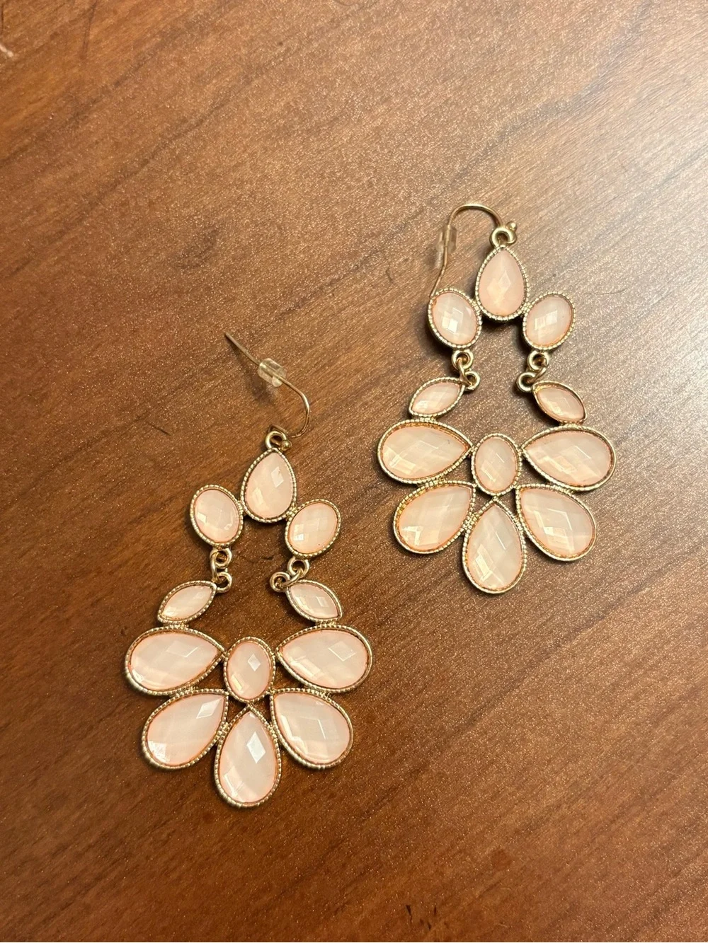 2 for $10 Gold-Tone Pink Teardrop Statement Earrings - Women Jewelry